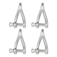 1/4 Zoll,6Mm,DrehschäKel Edelstahl,4-Pack Mit Mini-Haken-SchraubstiftschäKeln