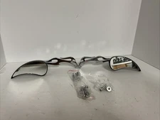 Bikers Choice Black Teardrop Mirror With Flame - 490548