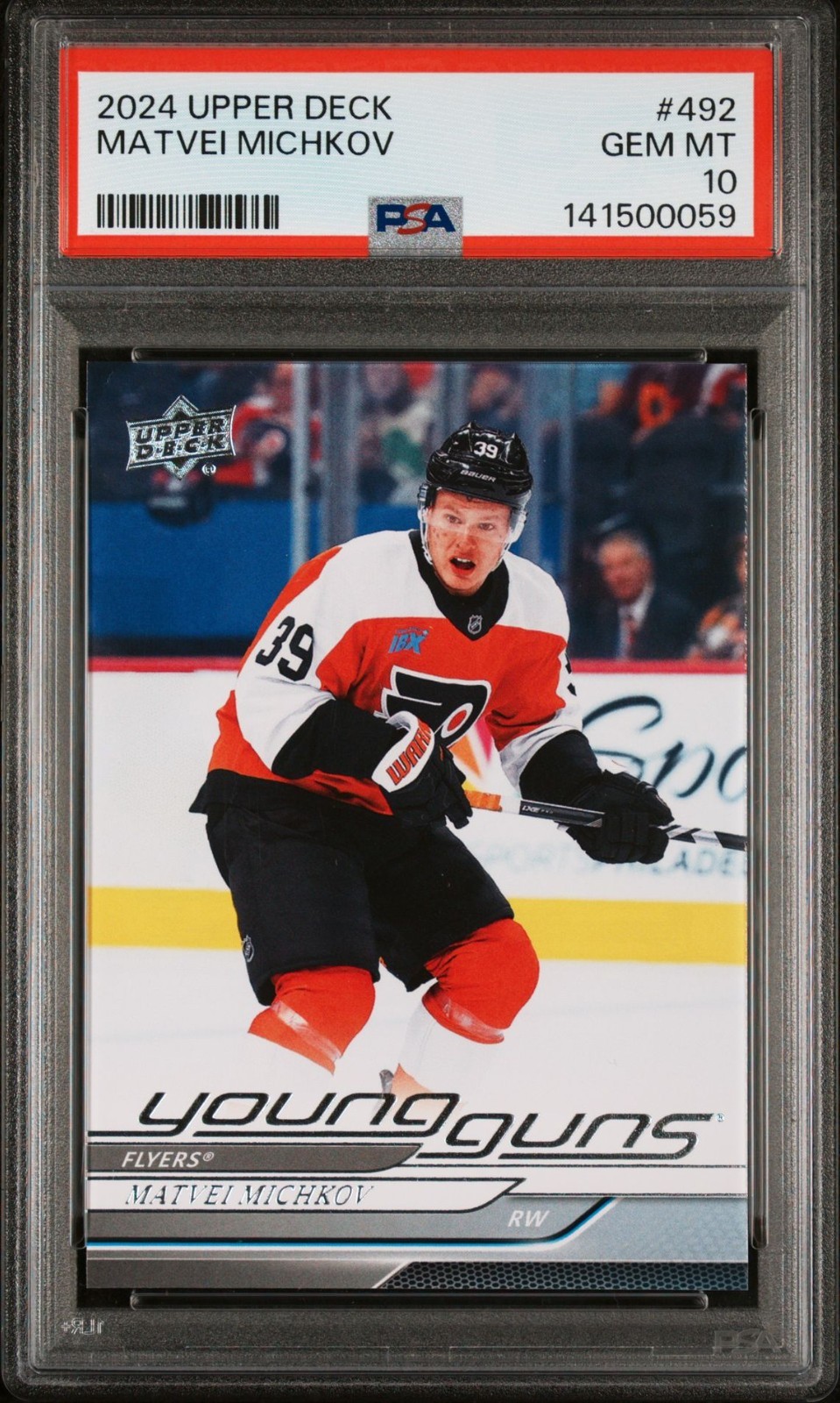 2024-25 Upper Deck Series 2 MATVEI MICHKOV Young Guns RC #492 PSA 10 GEM MINT