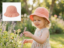 Carter's Pink Cotton Solid Bucket Hat Unisex Baby Toddler 9 Months