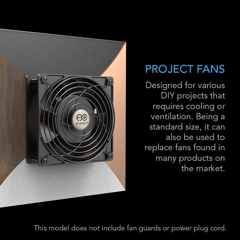 AXIAL 1238W, Muffin Fan, 120V AC 120mm x 38mm High Speed, for DIY Cooling Ven... - Image 3 of 4