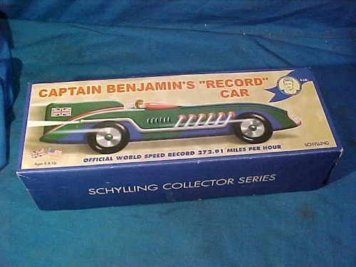 NIB SCHYLLING Collecter TIN Litho WIND UP Land Speed RECORD TOY CAR