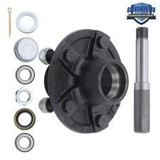 Trailer Axle 1" Spindle & 5 on 4.5" Bolt Circle Hub For Southwest Wheel 2000 lbs