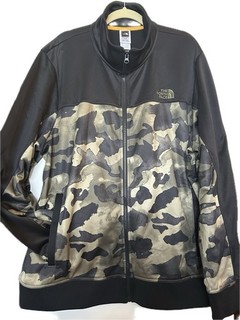 Chaqueta The North Face Camuflada Gris Cremallera Completa Para Hombre Talla XL