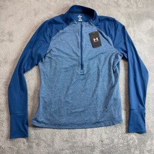Under Armour Shirt Women's XL Qualifier Half Zip Long Sleeve Athletic Blue NWT