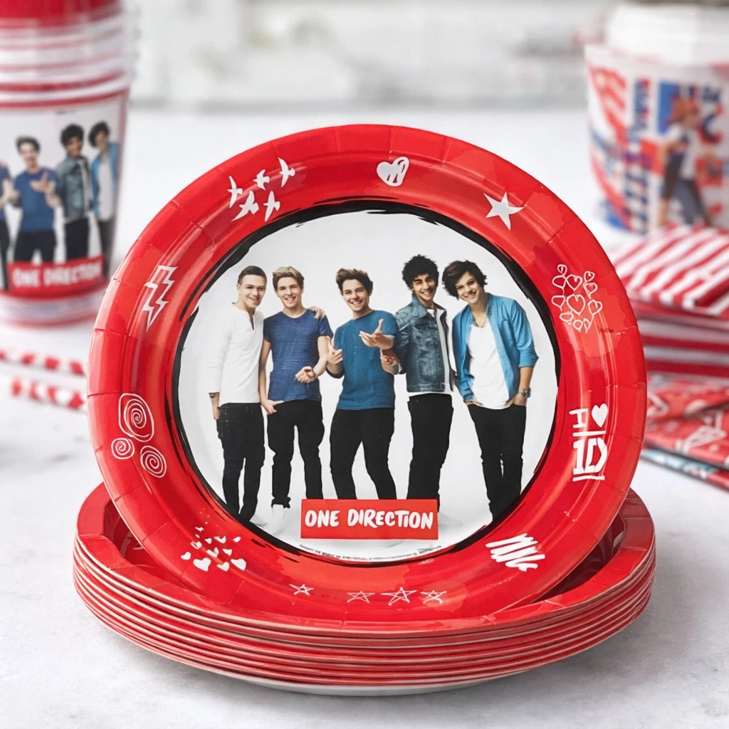 Lot Fête One Direction Rare – Fournitures Anniversaire Thème Musique Pour Garçon