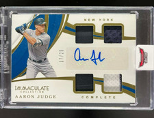 2019 PANINI IMMACULATE AARON JUDGE QUAD PATCH AUTO AUTOGRAPH #D 17/25 YANKEES
