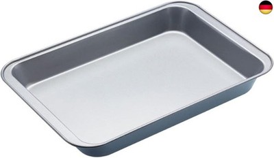 KitchenCraft Backblech, Bräter für Fleisch und Gemüse, Flache Kuchen Backform, K