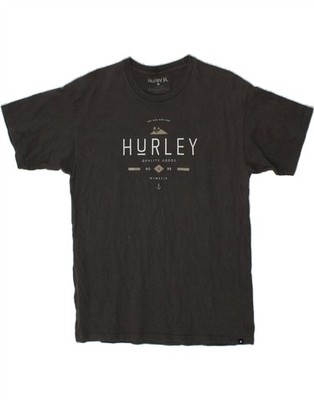 HURLEY Herren Grafik T-Shirt Oberteil Large Grau AB05