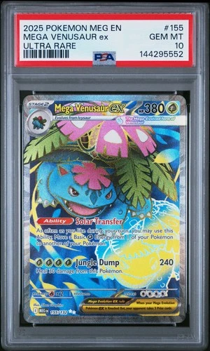 2025 POKEMON MEG EN-MEGA EVOLUTION ULTRA RARE #155 MEGA VENUSAUR EX PSA 10