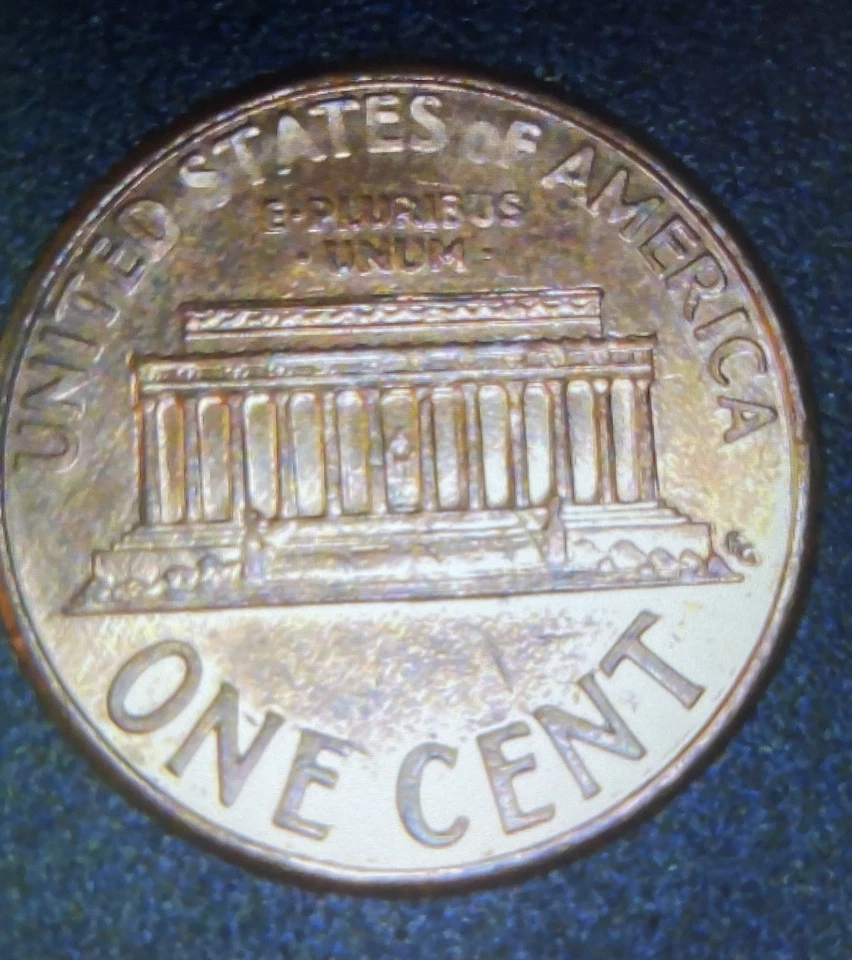 1993 D Lincoln Memorial Cent, Close AM, Reverse Grease Strike Error,  AU - Image 2 of 4