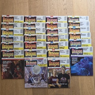 Dragon Magazine Issue Bundle x26 Vintage anni 90 Roleplaying D&D Fantasy