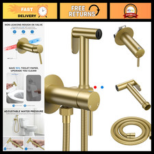 Hot  Cold Bidet Sprayer with Warm Water, Brushed Gold Finish, Easy Install