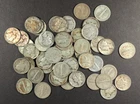 90% Silver Mercury Dimes - Roll of 50 - $5 Face Value