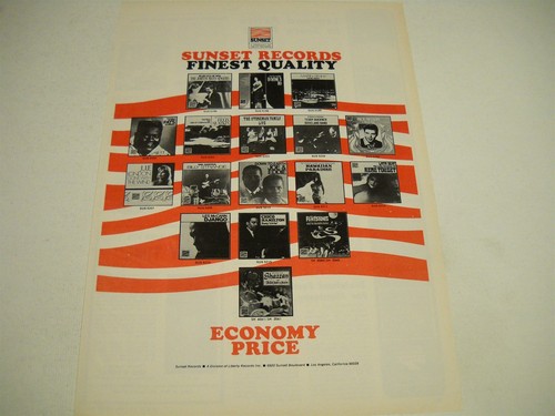 RICK NELSON Martin Denny FATS DOMINO Damita Jo FLINSTONES 1968 Promo Display Ad - Bild 1 von 2