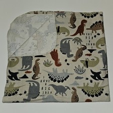 Gerber Tan Dinosaur Receiving Blanket 100 Cotton Brown Volcano I Have Big Idea