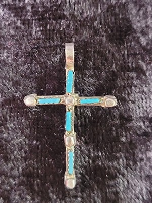 Petite Double Sided Native American Cross Pendant