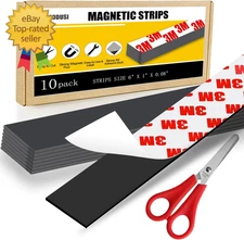 Magnetic Tape with Adhesive Backing, Magnetic Strips Heavy Duty for Kitchen, Whi