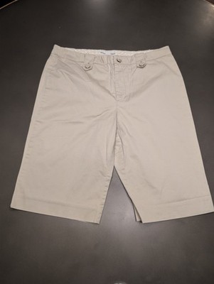 Banana Republic Women's Khaki Chino Bermuda Shorts Size 6 Beige Cotton Stretch