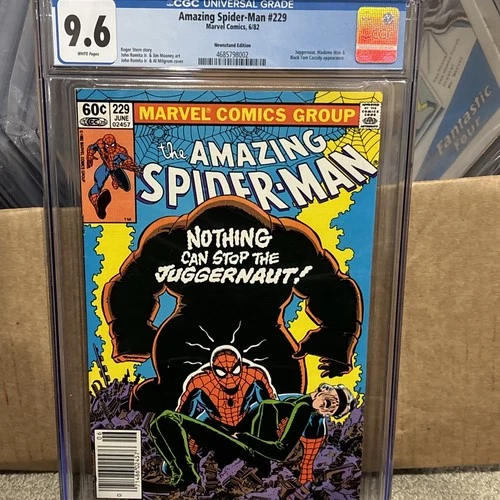 Amazing Spider Man #229 CGC 9.6 White! Newsstand Edition! Juggernaut! June 1982