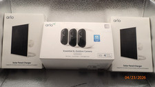 Arlo Essential XL Outdoor Camera 2nd Gen 3 Cameras  2 Solar Panels SEALED
