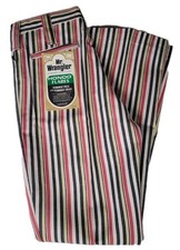 NOS VINTAGE WRANGLER PANTS 60s 70s HONDO FLARES STRIPED DEADSTOCK UNISEX 25X28