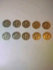 Standing Liberty Quarters Lot of 10 90% Silver No Dates