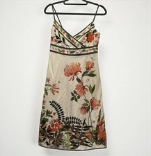 J. Crew A-line Floral Sundress Cotton Cream Green Orange Pink Women’s Size 0