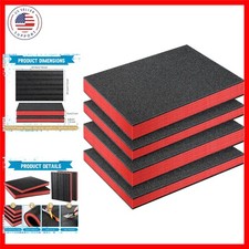 4 Pcs Cuttable Polyurethane Foam Pads Craft Foam Insert for Cases Packing Pad...