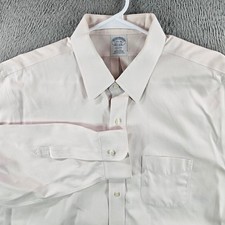 Brooks Brothers Regent Dress Shirt Mens 17.5 36 Pink Non-Iron Supima Cotton L/S