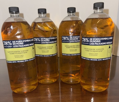 #ad Lot Of 4 L#x27;Occitane Shea Verbena Liquid Soap Refill 16.9 oz Each $82.00