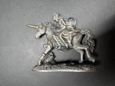 Myth and Magic “The Unicorn Rider” Pewter Figurine A.G. Slocomb #3077