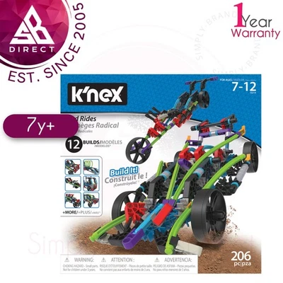K'Nex Rad Rides 12 IN 1 Bau Set für Kinder │ Bunt Konstruktion Spielzeug │ 7y+ - Bild 1 von 4