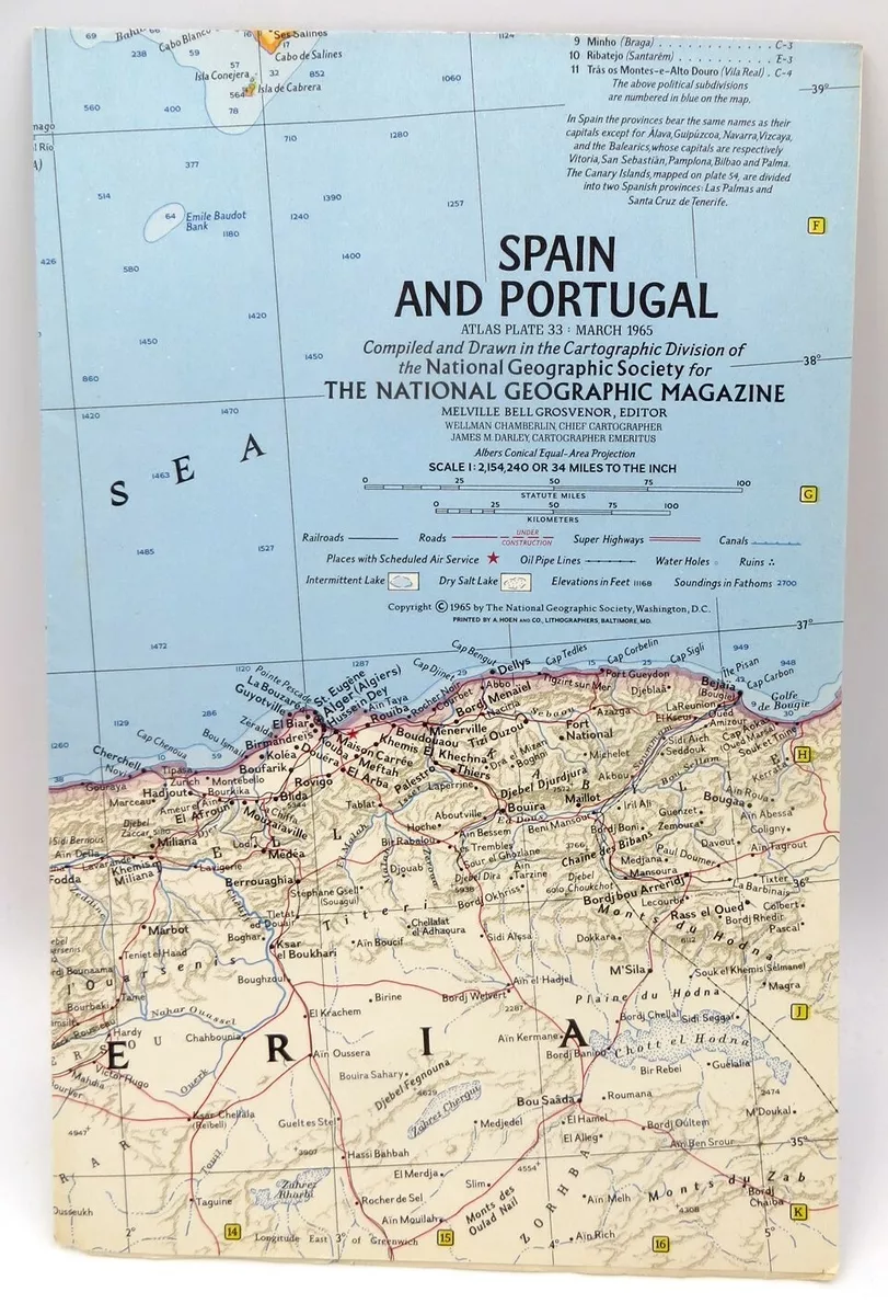 National Geographic Mapa Espanha e Portugal