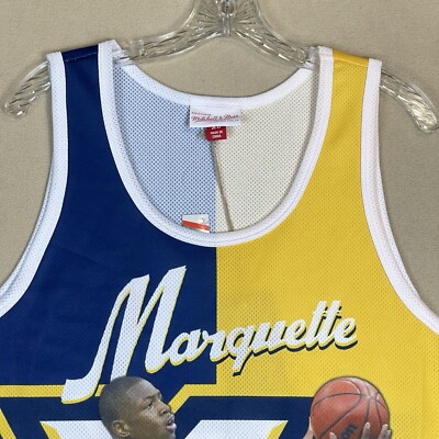 Mitchell &Ness Basketball Jersey Mens XL Yellow Blue Maquette