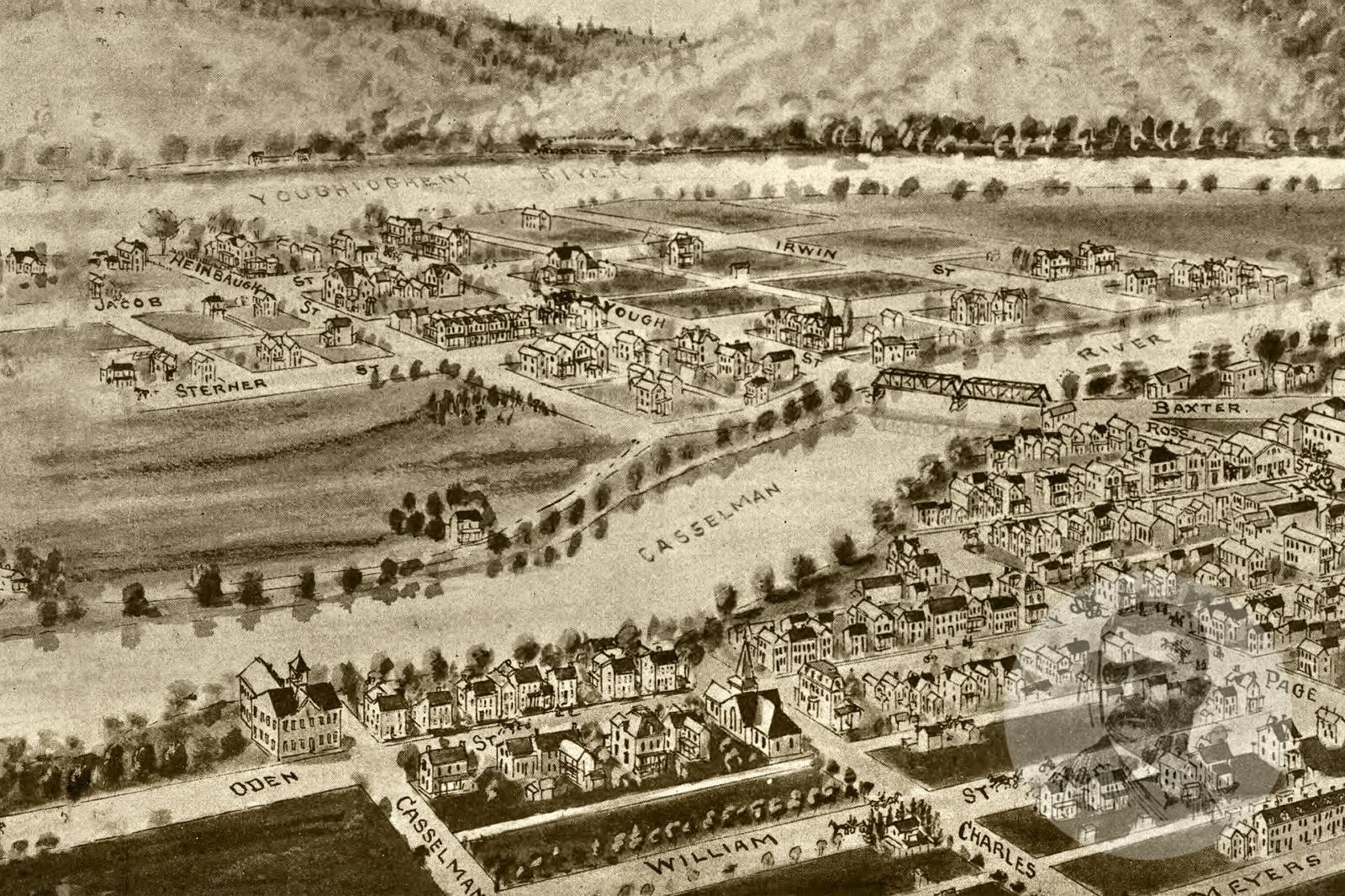 Confluence Pa 1905 Vintage City Maps Restored City Ma vrogue.co