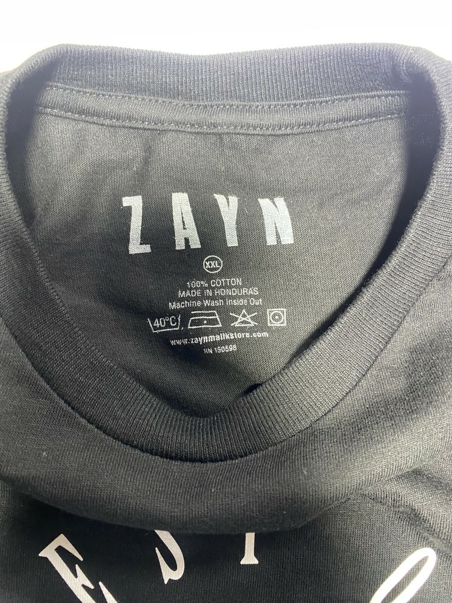 ZAYN Let Me Long Sleeve Tee (Black) ORIGINAL NEW T-SHIRT ORANGE