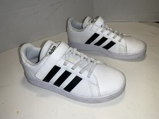 adidas Kids Unisex Grand Court Sneakers - US 3, Cloud White/Core Black  (EF0103) for sale online | eBay