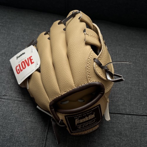 Franklin Sports RTP Teeball Baseball Glove 8.5" Camel Brown Right Hand Throw NWT - Picture 2 of 2
