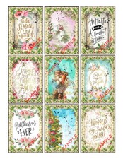 9 Vintage Christmas Collage Sheet Scrapbooks Junk Journals Card Making 251NJ
