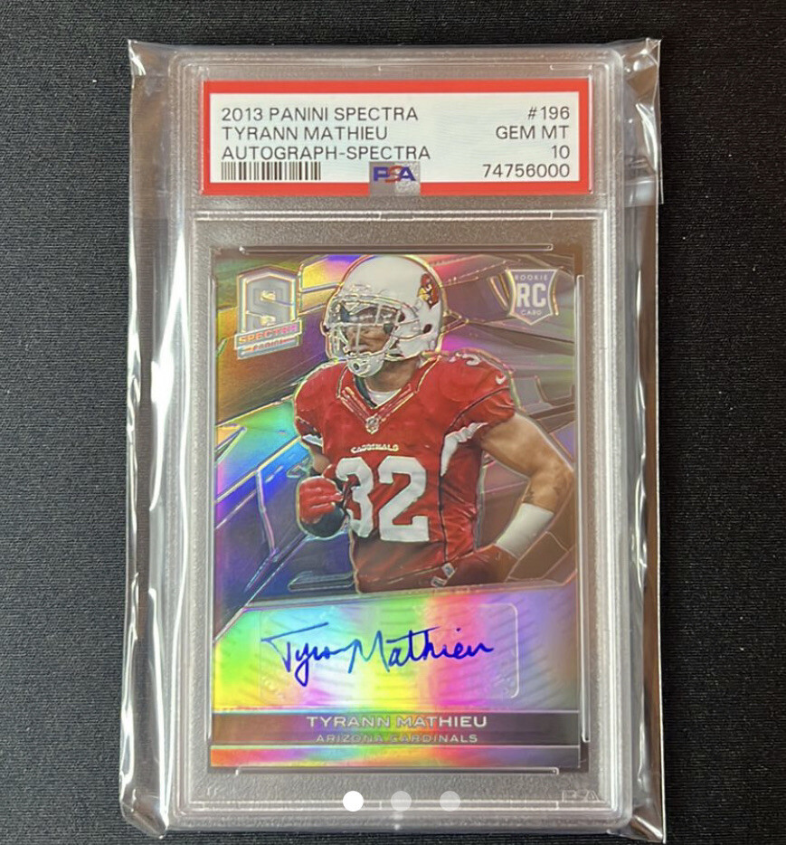 Tyrann Mathieu Panini Spectra #196 Autograph