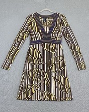 CUSTO BARCELONA Dress Colorful Abstract Art-to-Wear Graphic Print Vintage 90s