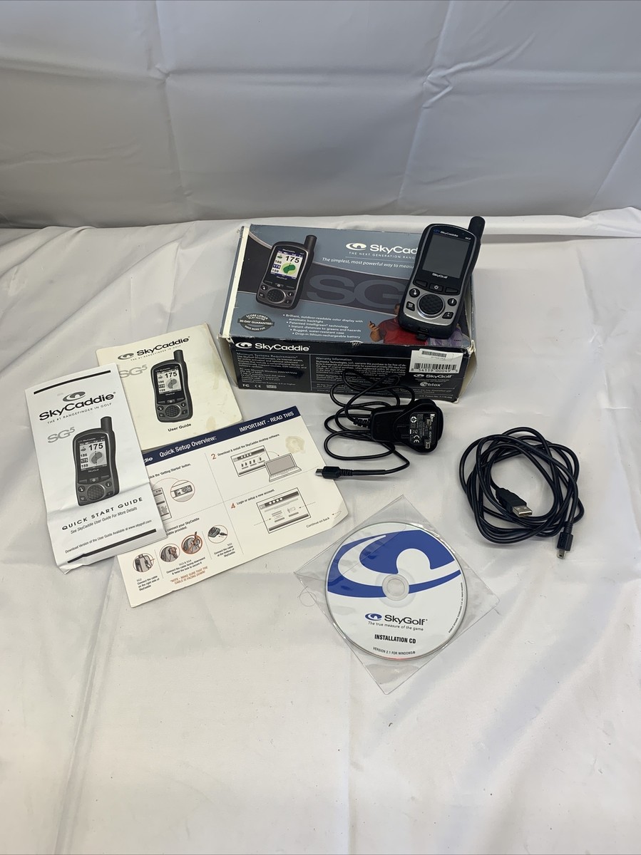 Skycaddie SG5 -Golf range finder with Box -charger-lead