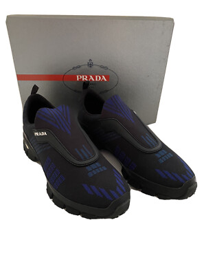 black and blue prada sneakers