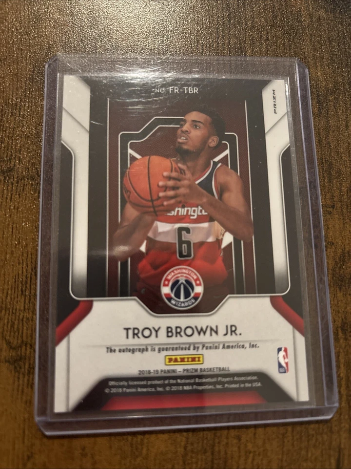 2018 Prizm Fast Break Troy Brown Jr. Auto RC Rookie - #FR-TBR - Image 2 of 2