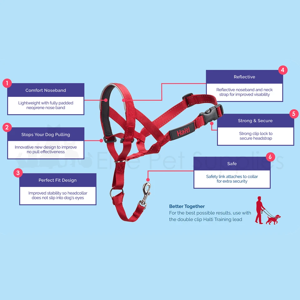 Halti Head Collar Dog Puppy Training Obedience Stop Pulling - Image 4 of 4