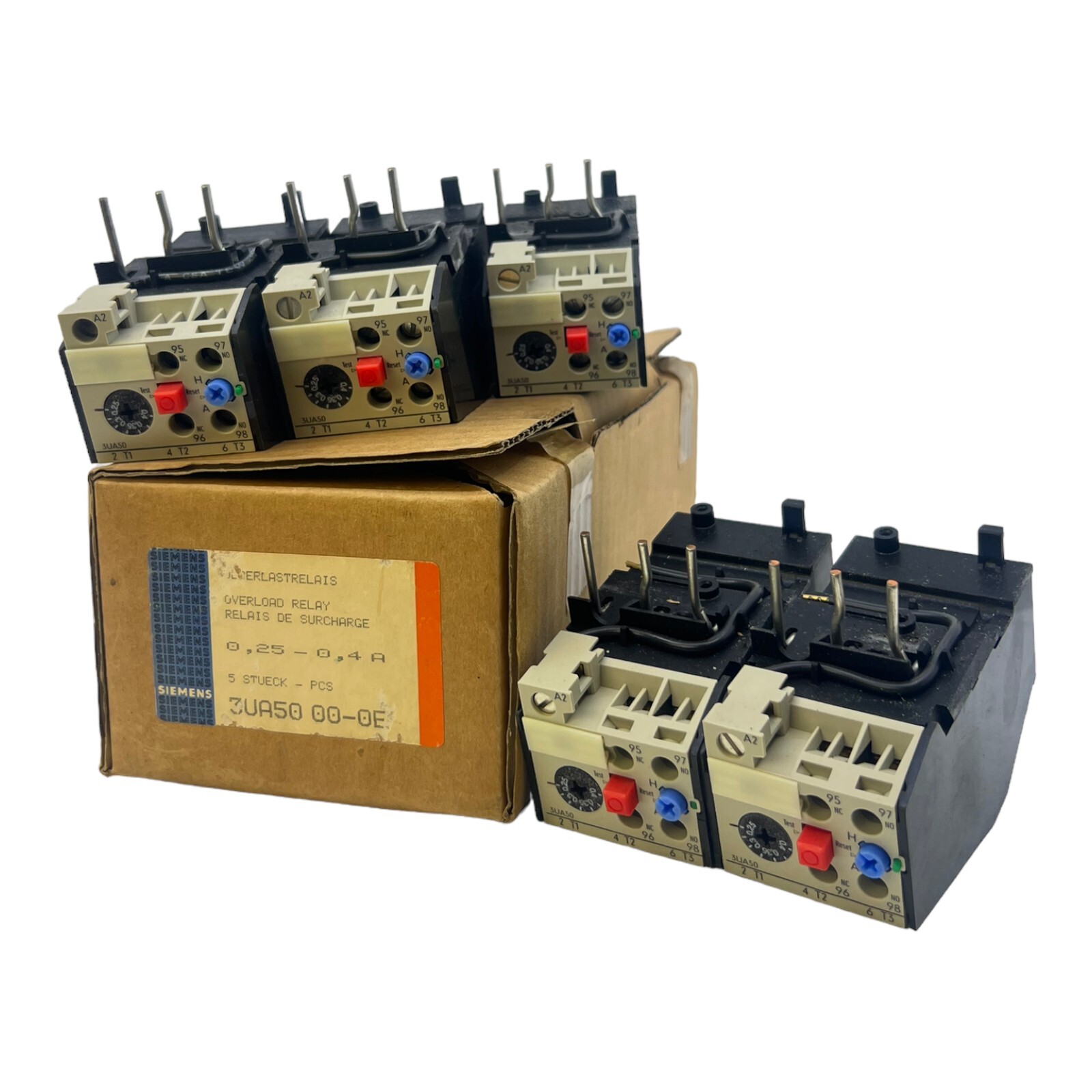 Siemens 3UA5000-0E Relais De Surcharge 0,25-0,4A 1S + 1Ö VE: 5Pcs