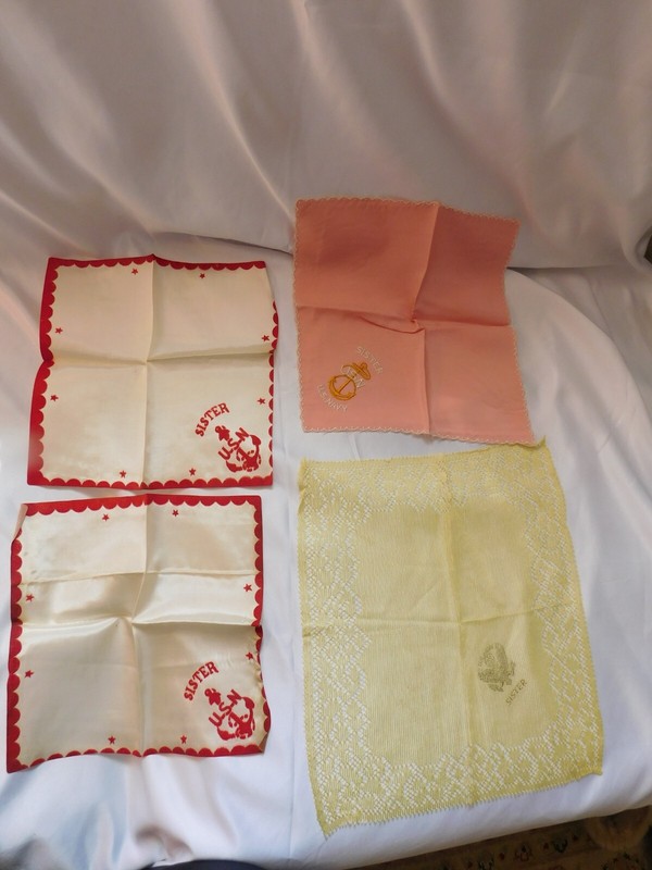VINTAGE US NAVY SISTER and US ARMY SISTER HANDKERCHIEFS