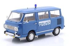 201015 1/18 FIAT FIAT 850 FAMILIARE POLIZIA 1970 INTERNO BROWN LIGHT BLUE