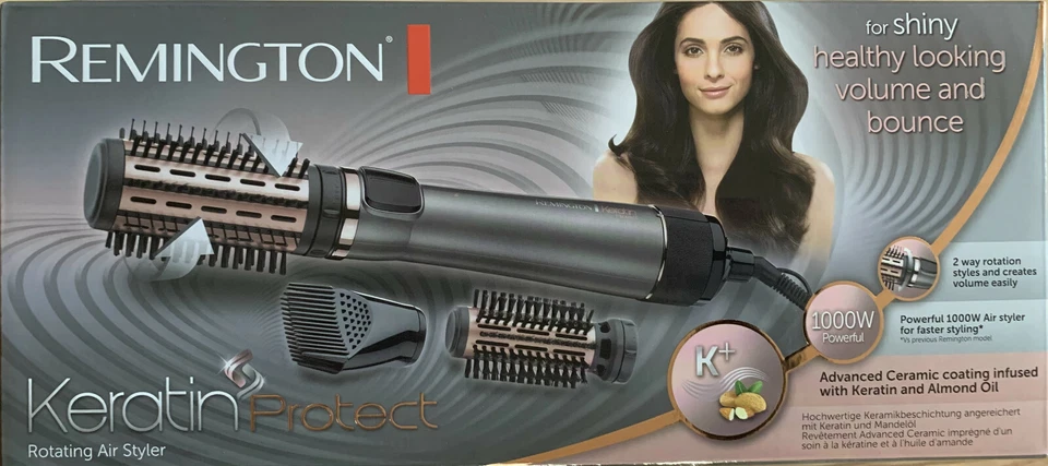 Remington Warmluftbürste rotierend Keratin Protect inkl. 3 Aufsätze ⭐TOP B-Ware⭐